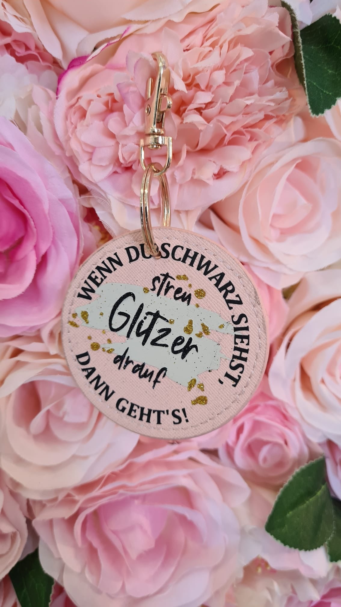 Charm Streu Glitzer drauf - rosa