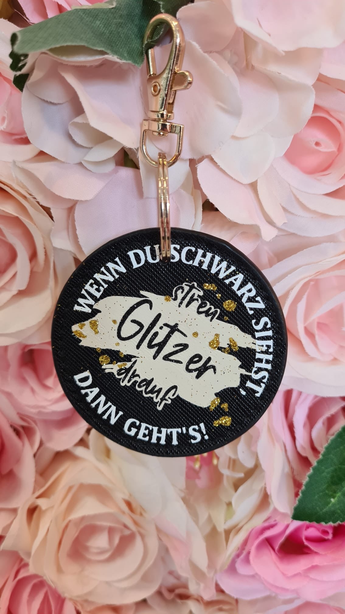 Charm Streu Glitzer drauf - rosa