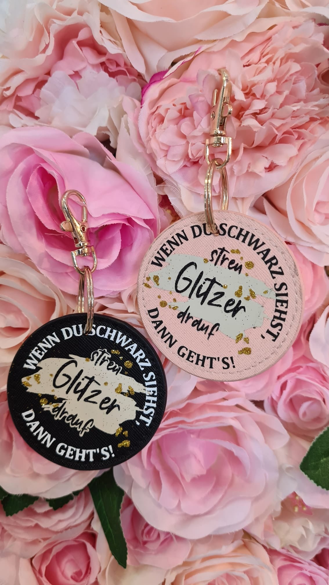 Charm Streu Glitzer drauf - rosa